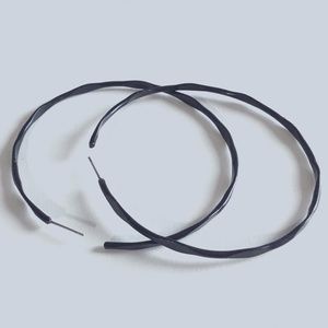 BLACK HOOP EARRINGS